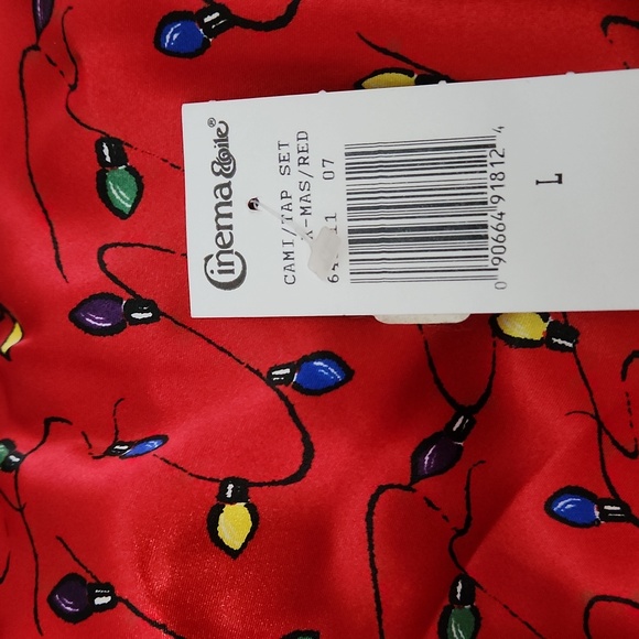 Cinema Eloile Holiday Cami red satin feel adjustable straps - Picture 3 of 7